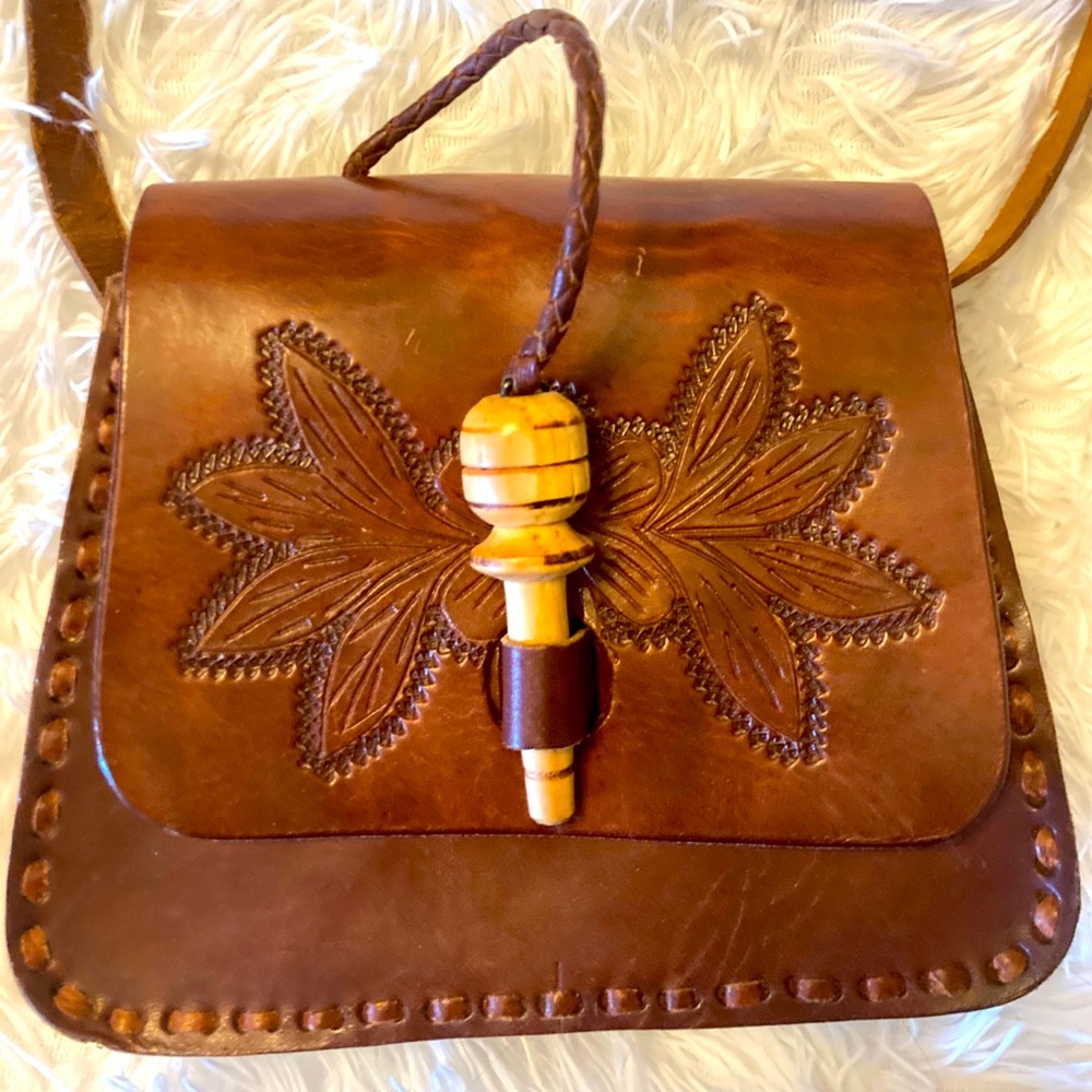 Hand Tooled Leather Crossbody